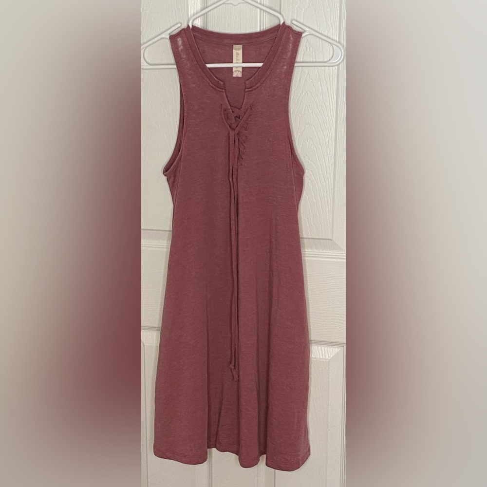 Altar’d State Light Maroon Long Sleeveless T-Shirt my Dress